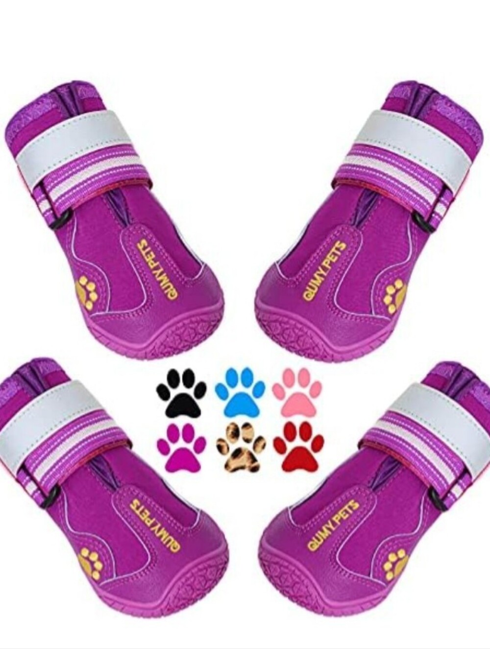 DOG SHOES full set QUMY Pet purple Sz 4 PERFORMANCE Full Adjust BRAND-NEW tags